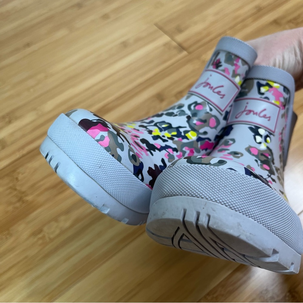 Joules Wellibob Colorful Leopard Print Rain Boots - size 6 - Picture 10 of 13